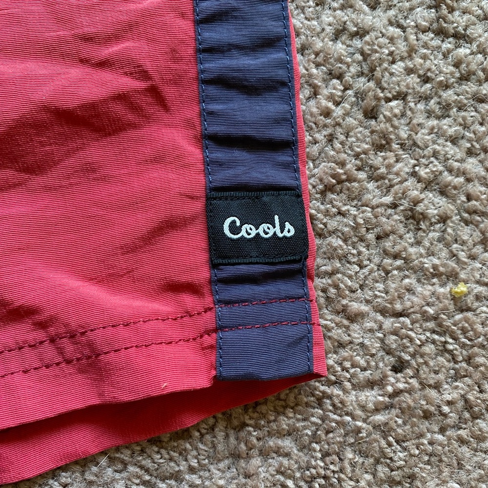 barney cools swim shorts 36 large navy blue red color block hybrid beach hiking - Picture 2 of 5